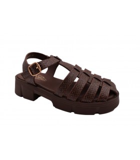 Παππουτσοπέδιλο για κορίτσι σε καφέ χρώμα