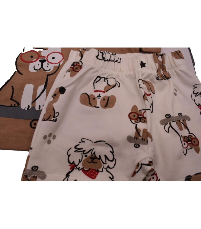 Σετ βρεφικό για αγόρι με σκυλάκια