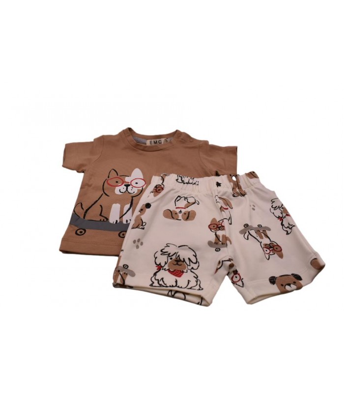 Σετ βρεφικό για αγόρι με σκυλάκια
