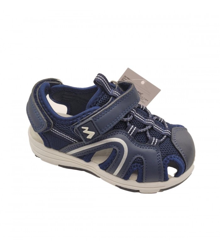 Πέδιλο για αγόρι με κλειστή μύτη μπροστά σε μπλε χρώμα